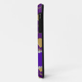 Naam paarse gouden harten bachelorette Case-Mate iPhone case (Achterkant/links)
