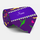 Naam paarse regenboogmythe hartssterren stropdas (Opgerold)