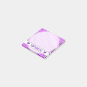  naam - Paarse Stippen/cirkelpatroon Post-it® Notes (Schuin)