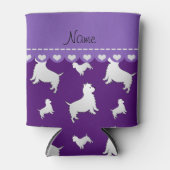 Naam paarse West Highland White Terrier dogs Blikjeskoeler (Voorkant)