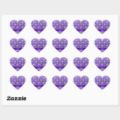 Naam paarse zuster petten Silver Caduceus Hart Sticker (Vel)