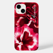 Naam pansiebloemen bloemrood Case-Mate iPhone case (Achterkant)