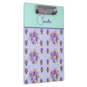  naam Pansy Flower Aqua floral Klembord (Rechts)
