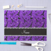 Naam paris eiffek tower indigo paarse glitter tissuepapier (Craft)