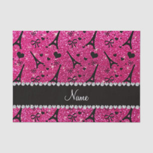naam paris eiffel tower neon hot roze glitter tissuepapier