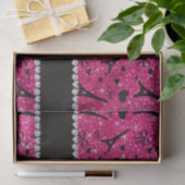 naam paris eiffel tower neon hot roze glitter tissuepapier (Geschenk)