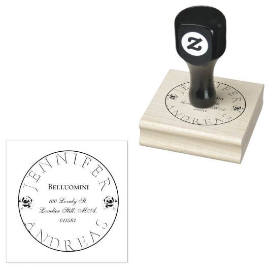 Naam Pas getrouwd en huisadres Rubberstempel (Gestempeld)