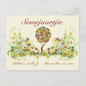 Naam patchwork Flower Love in plaats van number Briefkaart (Voorkant)