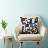 Naam Patchwork Koeienhuid Print Western Rustiek Bl Kussen (Stoel)