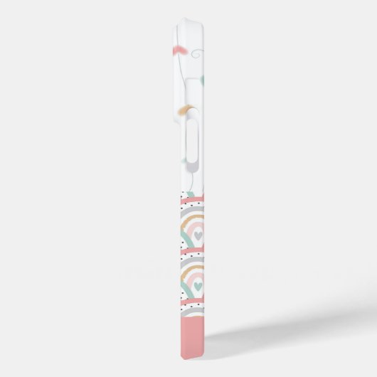  naam Patchwork Love Hearts Rainbows Case-Mate iPhone Case (Achterkant / Links)