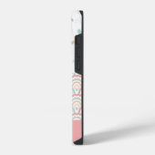 naam Patchwork Love Hearts Rainbows iPhone Hoesje (Linkerkant)