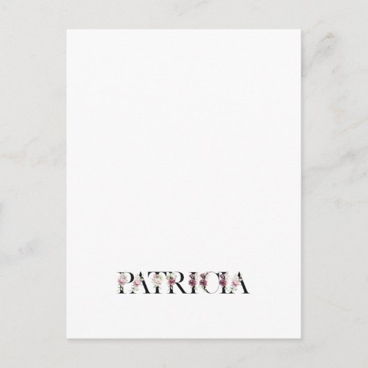 Naam Patricia Briefkaart (Voorkant)
