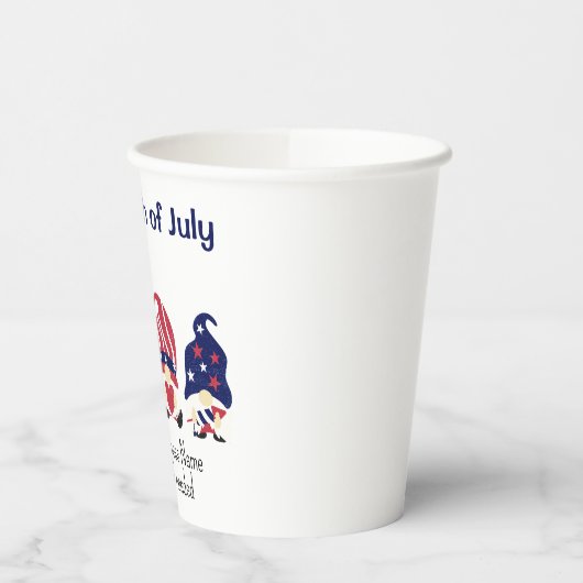 Naam, Patriottische Gnomes Stars & Stripes 8oz Par Papieren Bekers (Links)