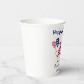 Naam, Patriottische Gnomes Stars & Stripes 8oz Par Papieren Bekers (Rechts)