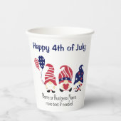 Naam, Patriottische Gnomes Stars & Stripes 8oz Par Papieren Bekers (Voorkant)