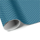 Naam Pattern Minimal Elegant Blue Cadeaupapier (Rol Hoek)