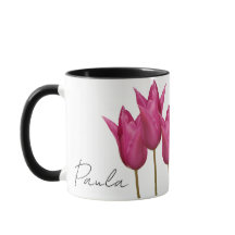  naam Paula  roze tulpen bloemig