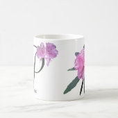  naam Pauline roze bloemetjes girly boho Koffiemok (Center)