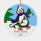 Naam Penguin-reeks Keramisch Ornament (Voorkant)