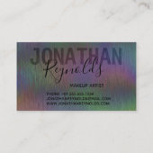 Naam penseelmetaal-iriserend holografisch script klantenkaartje (Achterkant)