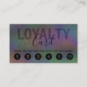 Naam penseelmetaal-iriserend holografisch script klantenkaartje (Voorkant)