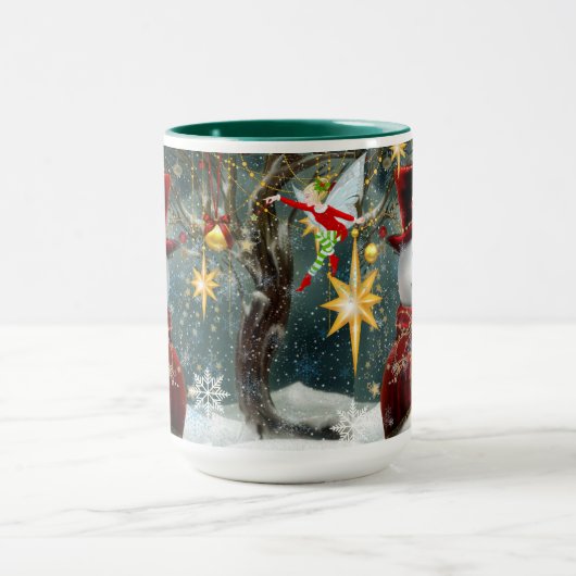 Naam Personaliseer Kerstcadeau Leuke Sneeuwman Mok (Midden)