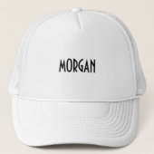 Naam personaliseren in zwart trucker pet (Voorkant)