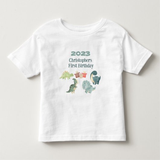 Naam personaliseren Jaar eerste verjaardag Cute Di Kinder Shirts (Voorkant)