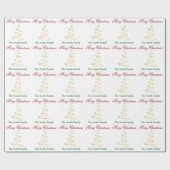 Naam personaliseren Modern kerstboompapier Cadeaupapier (Vlak)