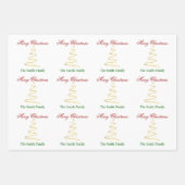 Naam personaliseren Modern kerstboompapier Inpakpapier Vel (Voorkant 2)