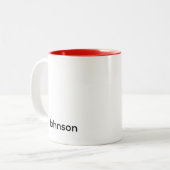 Naam personaliseren tweekleurige koffiemok (Voorkant links)