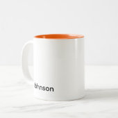 Naam personaliseren tweekleurige koffiemok (Voorkant links)