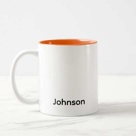 Naam personaliseren tweekleurige koffiemok (Links)