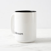 Naam personaliseren tweekleurige koffiemok (Voorkant links)