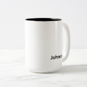 Naam personaliseren tweekleurige koffiemok (Voorkant rechts)