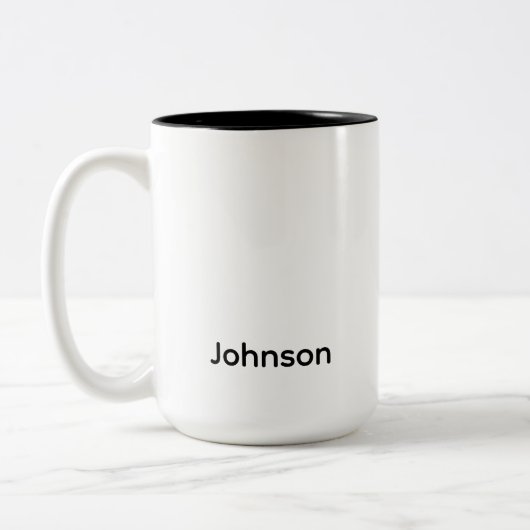 Naam personaliseren tweekleurige koffiemok (Links)