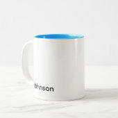 Naam personaliseren tweekleurige koffiemok (Voorkant links)