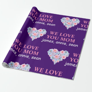 Naam personaliseren voor mama cadeaupapier