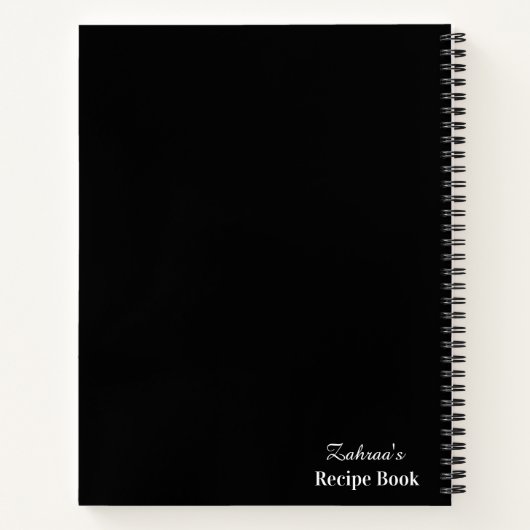Naam Persoonlijk Recipe Book Notitieboek (Achterkant)