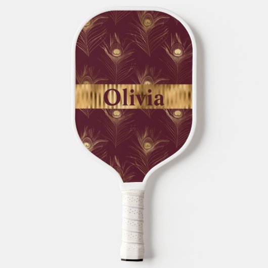 Naam Persoonlijk rood werktuig Afdrukgoud Pickleball Paddle (Achterkant)