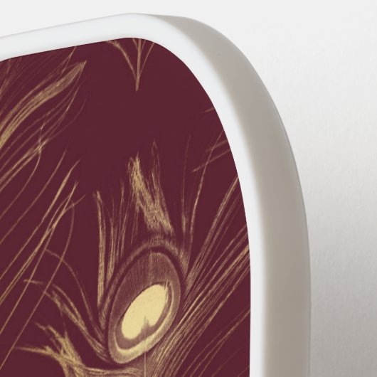 Naam Persoonlijk rood werktuig Afdrukgoud Pickleball Paddle (Links Detail)