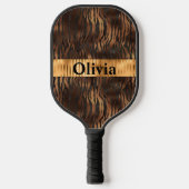 Naam Persoonlijk tijger afdrukken Gold Pickleball Paddle (Voorkant)
