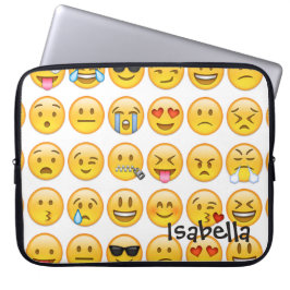 Naam persoonlijke Emoji toevoegen Laptop Sleeve