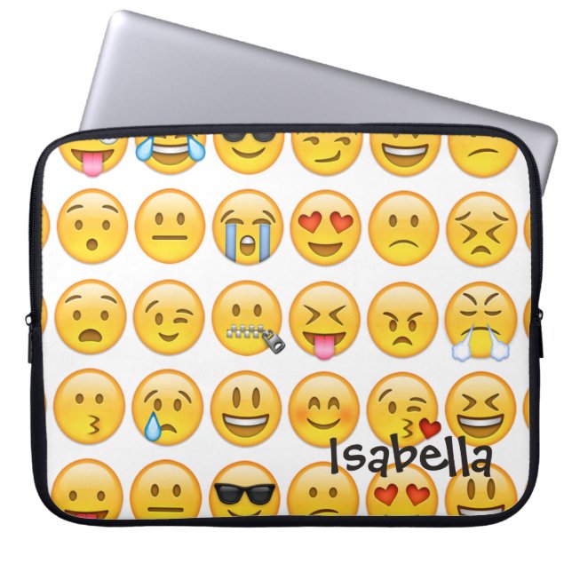 Naam persoonlijke Emoji toevoegen Laptop Sleeve (Voorkant)