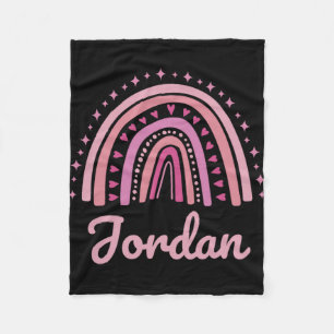 Naam Persoonlijke Grappige Vrouwen Roze Regenboog  Fleece Deken
