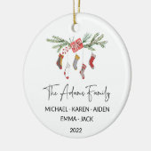 NAAM Persoonlijke kerstversiering voor familie Keramisch Ornament (Links)