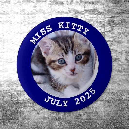 NAAM - Persoonlijke rondfoto - rand Magneet