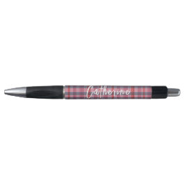 Naam Persoonlijke Roze Plaid Pen | One Owl Artist