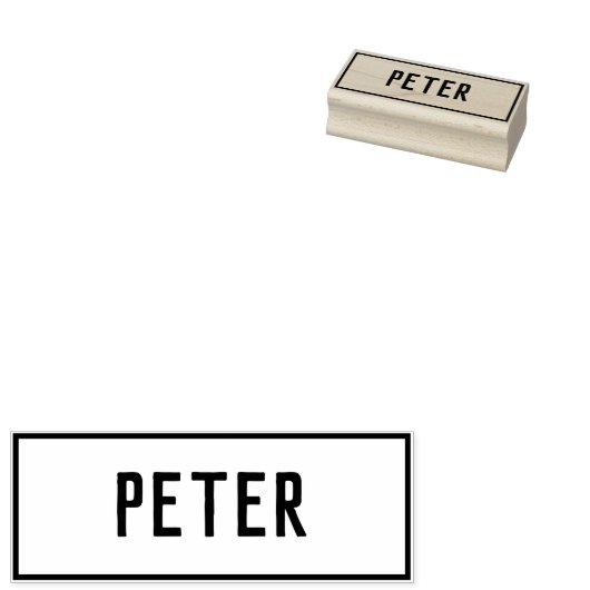 Naam Peter Rubberstempel (Gestempeld)