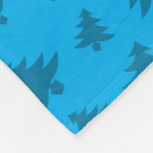 Naam pickle sky blue kerstbomen fleece deken (Hoek)